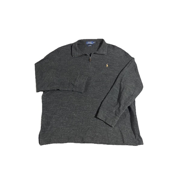 Polo Ralph Lauren Other - Polo Ralph Lauren Pullover Mens XL Dark Gray Estate Rib Zip Sweater Casual